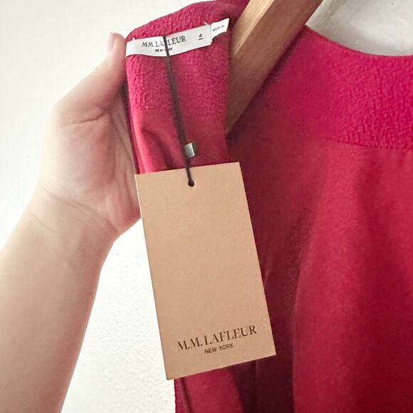 M.M. LaFleur Jane 1.0 Staccato Crepe Dress Women's Size 4 Color Hibiscus NEW - Picture 11 of 16